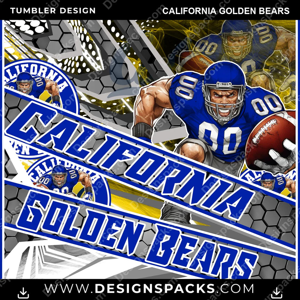 College Sport Fathead California Golden Bears NCAA College Sport Tumbler Digital Wrap Design Download