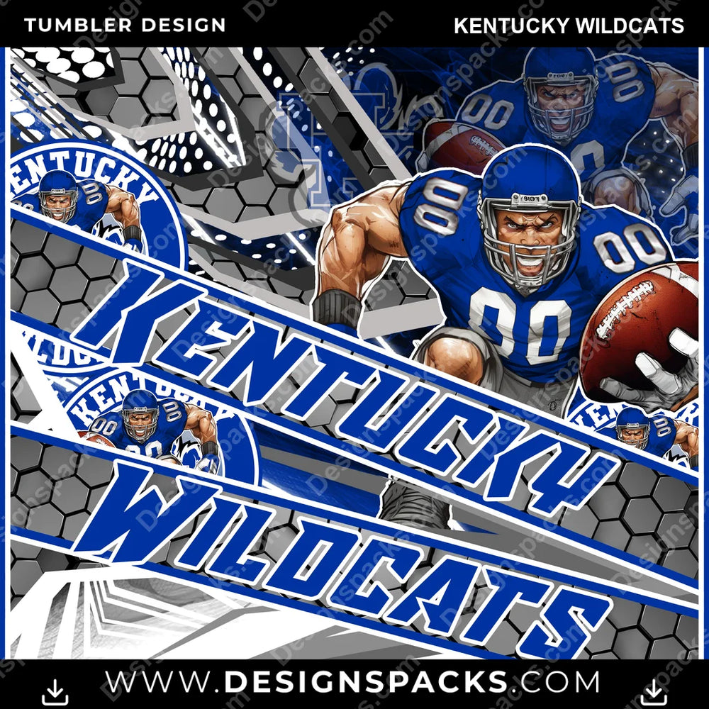 College Sport Fathead Kentucky Wildcats NCAA College Sport Tumbler Digital Wrap Design Download