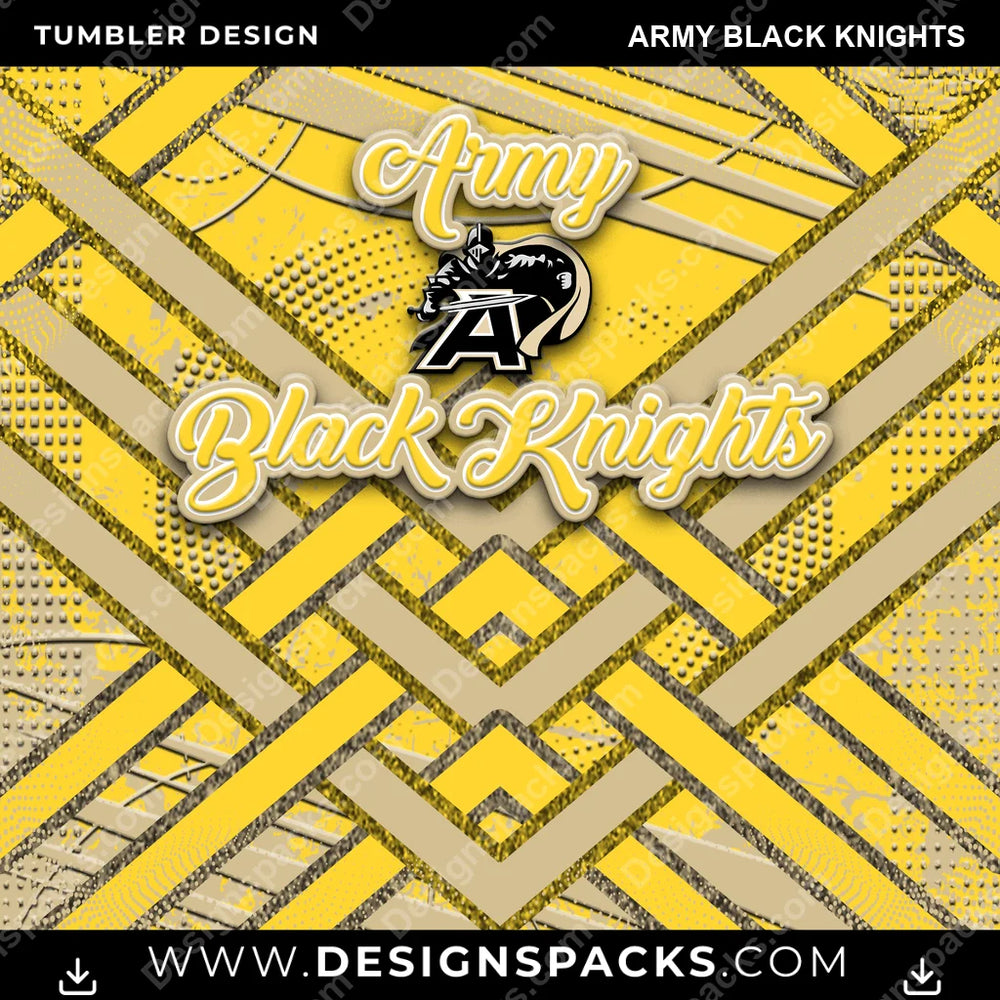 College Sport Glitter Stripe Army Black Knights NCAA College Sport Tumbler Digital Wrap Design Download