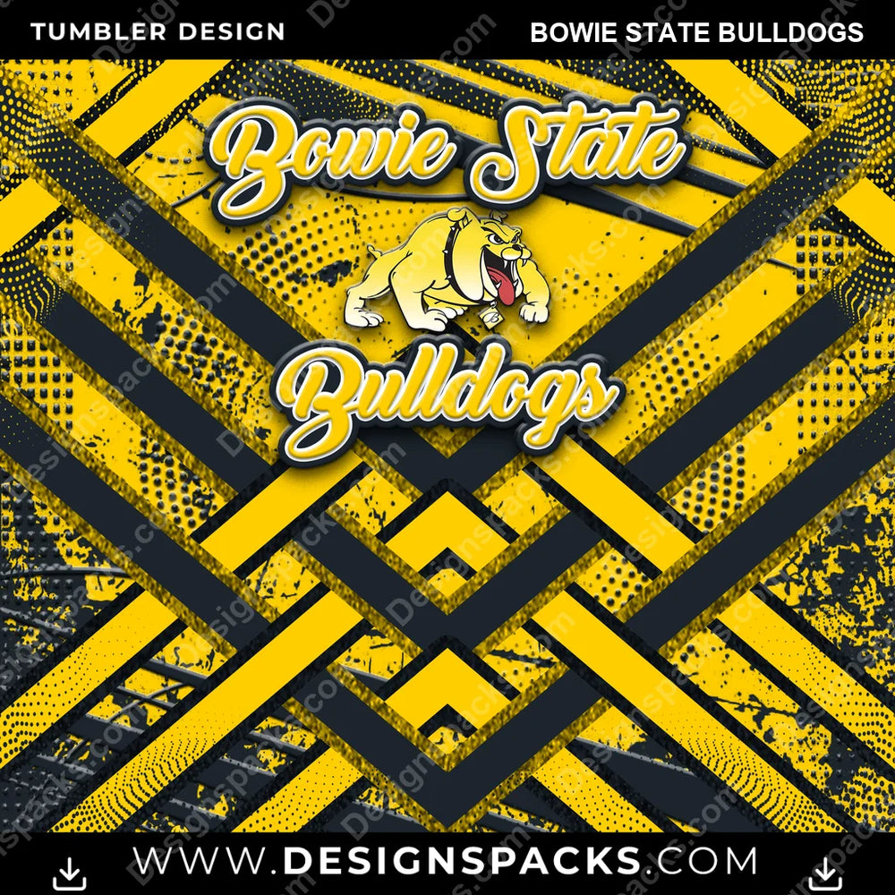 College Sport Glitter Stripe Bowie State Bulldogs NCAA College Sport Tumbler Digital Wrap Design Download