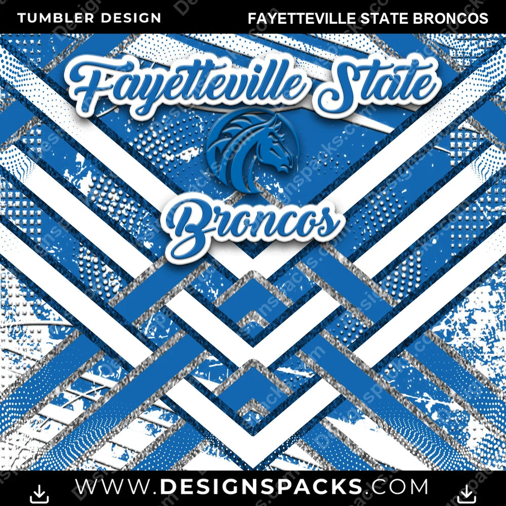 College Sport Glitter Stripe Fayetteville State Broncos NCAA College Sport Tumbler Digital Wrap Design Download