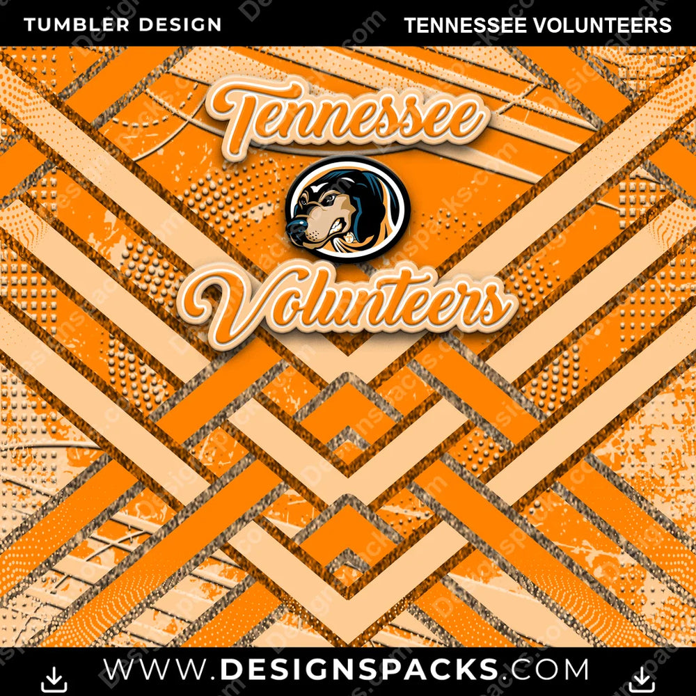 College Sport Glitter Stripe Tennessee Volunteers NCAA College Sport Tumbler Digital Wrap Design Download