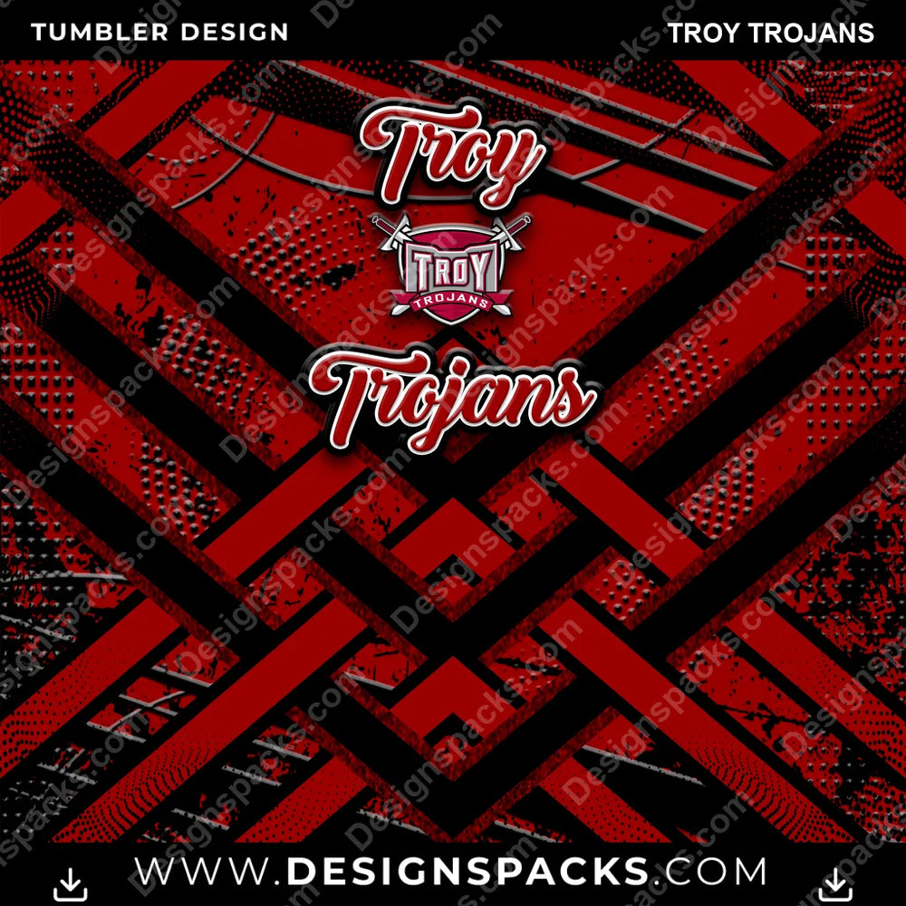 College Sport Glitter Stripe Troy Trojans NCAA College Sport Tumbler Digital Wrap Design Download