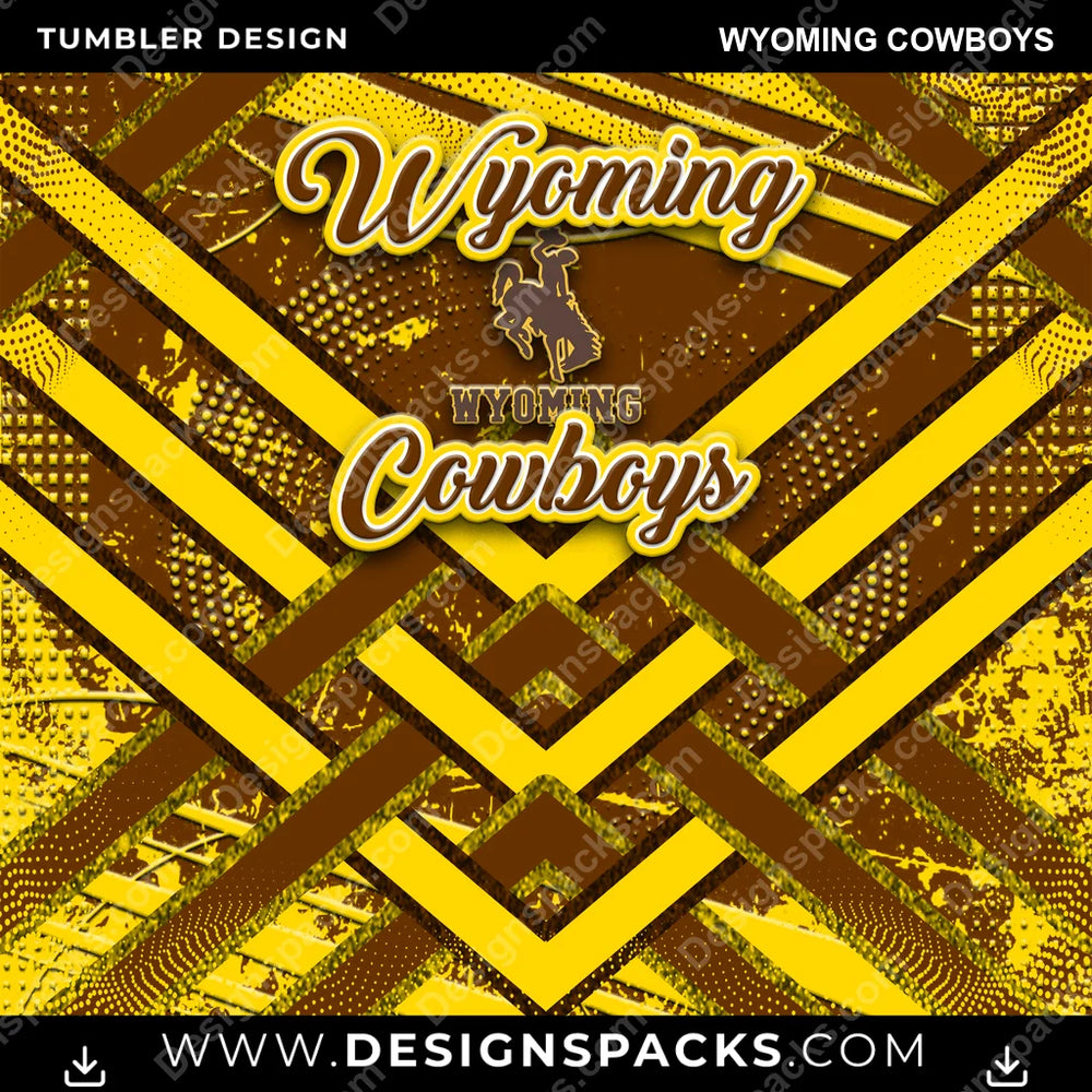 College Sport Glitter Stripe Wyoming Cowboys NCAA College Sport Tumbler Digital Wrap Design Download