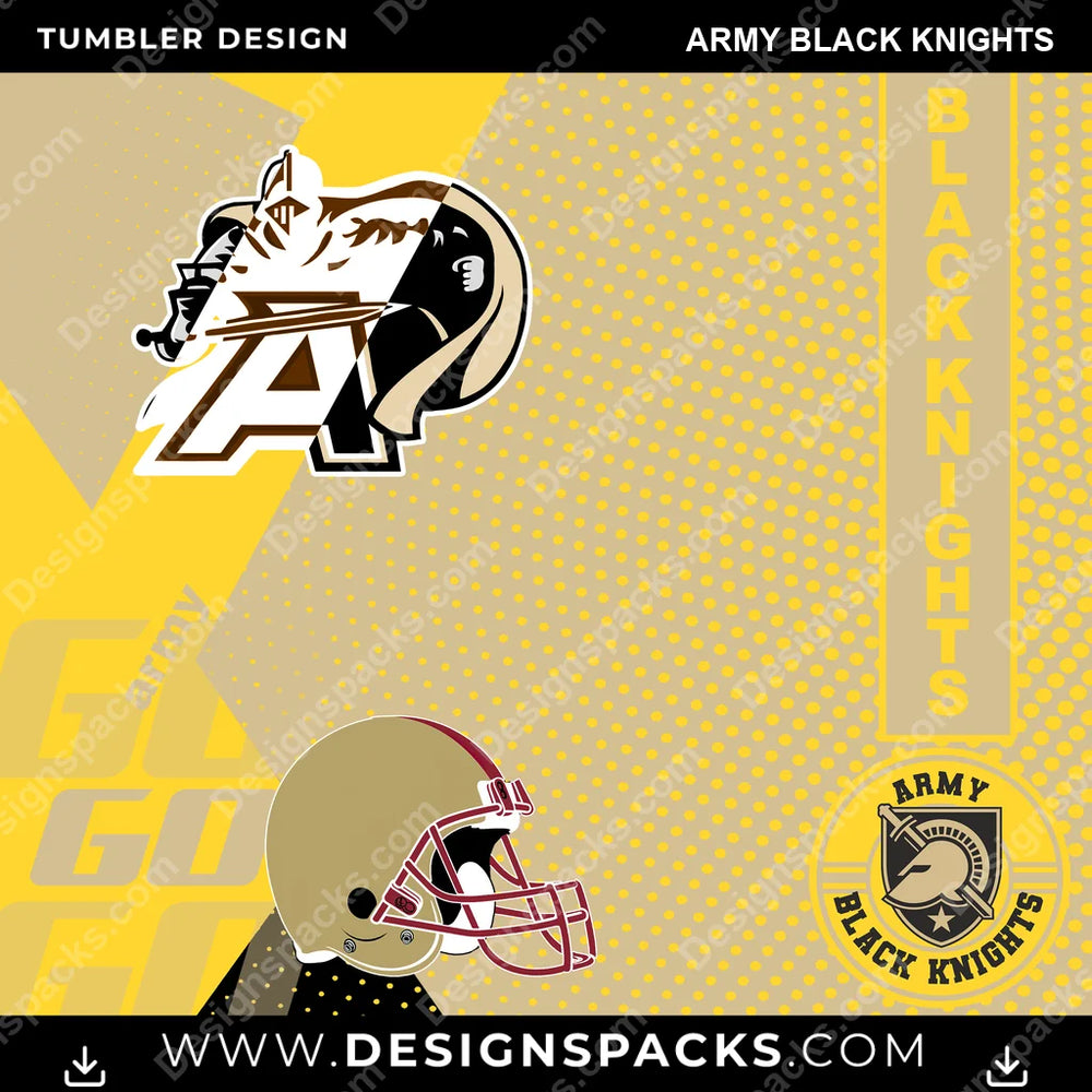 College Sport GO Army Black Knights NCAA College Sport Tumbler Digital Wrap Design Download