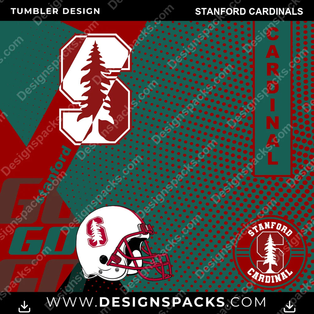 College Sport GO Stanford Cardinals NCAA College Sport Tumbler Digital Wrap Design Download
