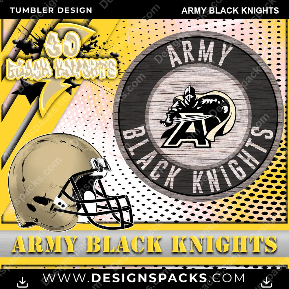 College Sport Go Team 2 Army Black Knights NCAA College Sport Tumbler Digital Wrap Design Download