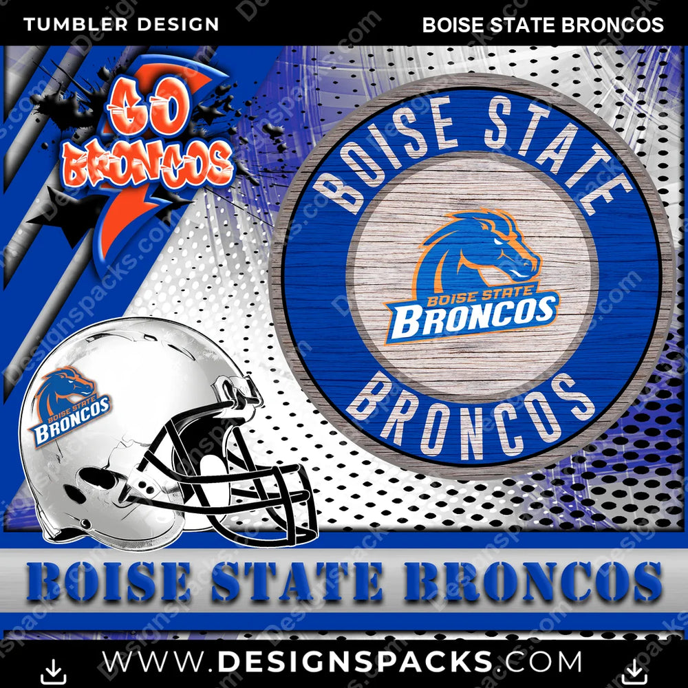 College Sport Go Team 2 Boise State Broncos NCAA College Sport Tumbler Digital Wrap Design Download