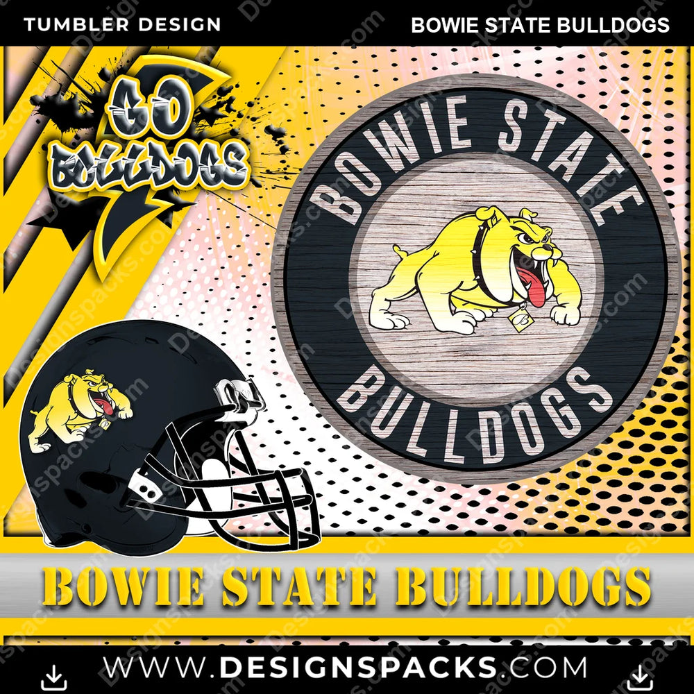 College Sport Go Team 2 Bowie State Bulldogs NCAA College Sport Tumbler Digital Wrap Design Download