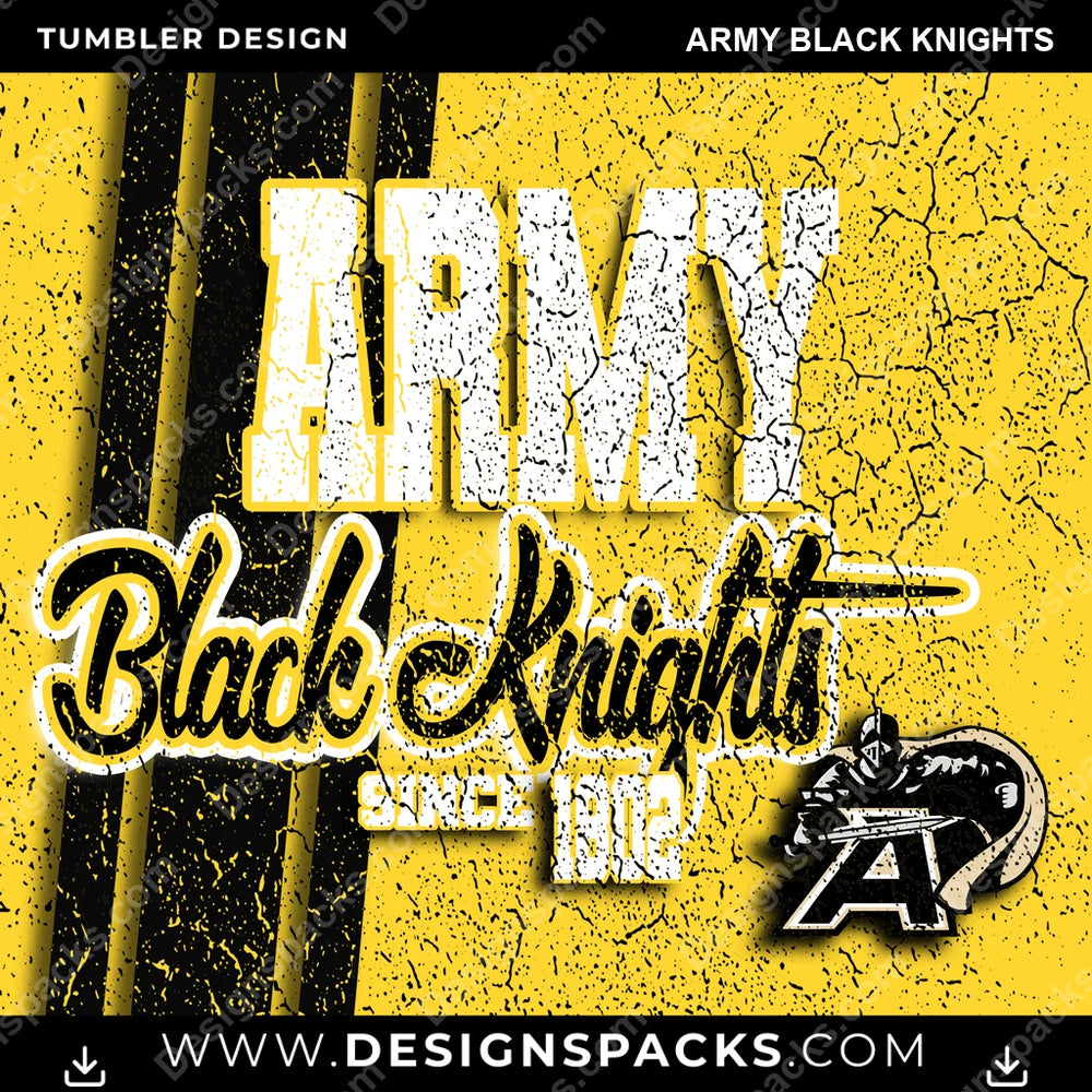 College Sport Grunge Army Black Knights NCAA College Sport Tumbler Digital Wrap Design Download