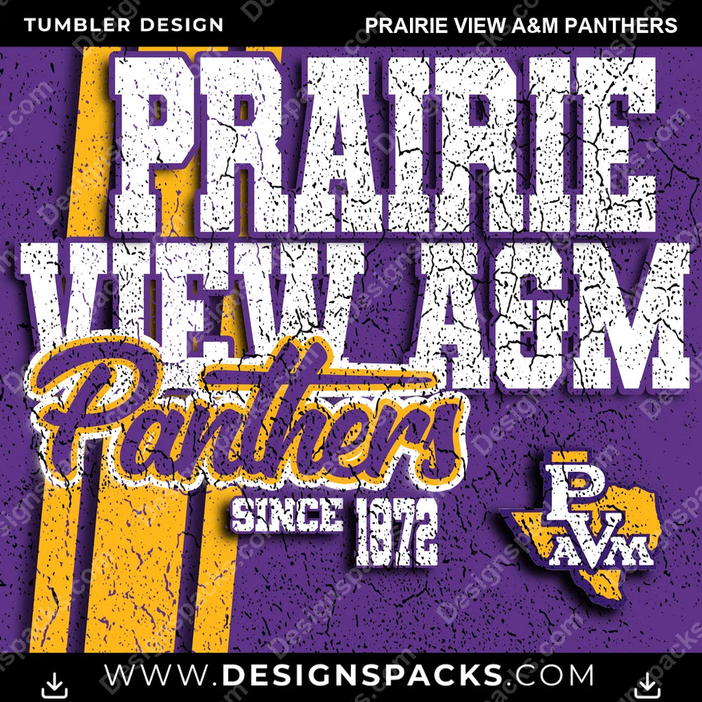 College Sport Grunge Prairie View A&M Panthers NCAA College Sport Tumbler Digital Wrap Design Download