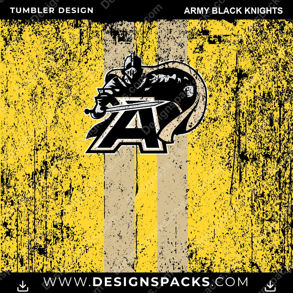 College Sport Grunge Style Army Black Knights NCAA College Sport Tumbler Digital Wrap Design Download
