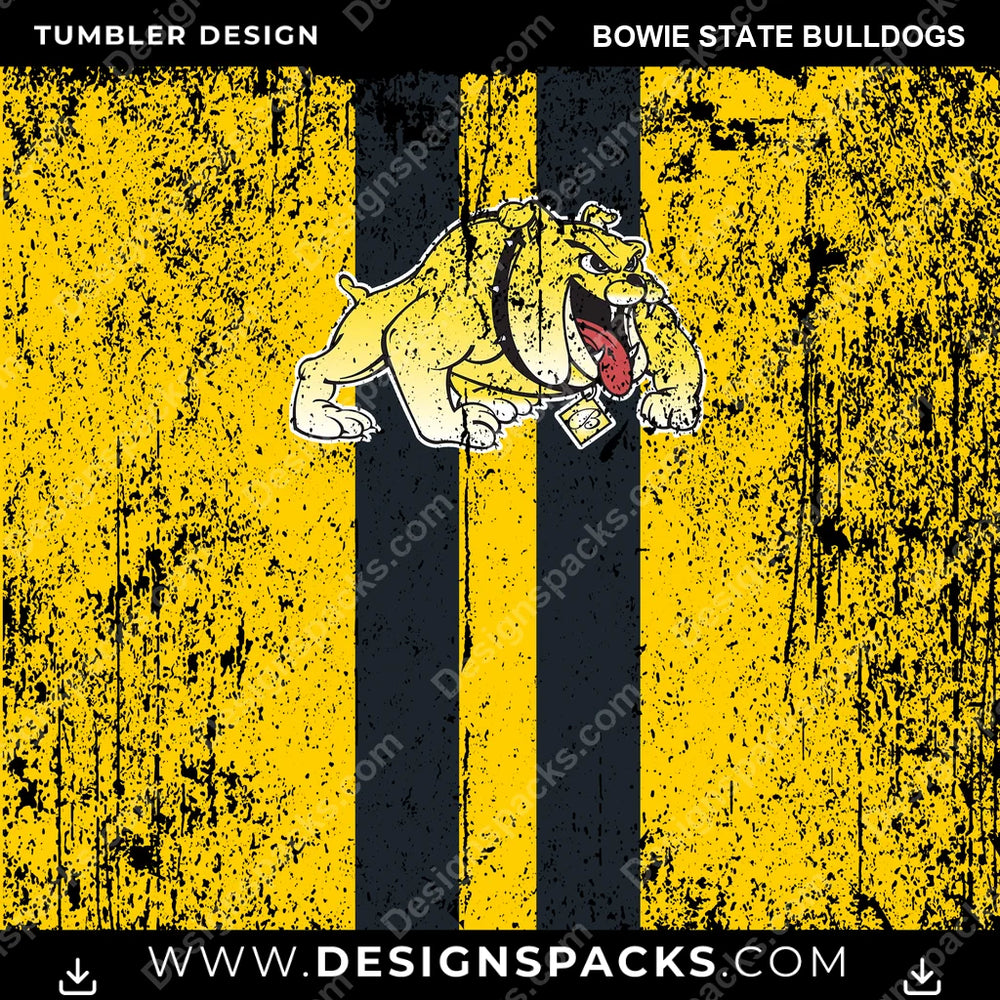 College Sport Grunge Style Bowie State Bulldogs NCAA College Sport Tumbler Digital Wrap Design Download
