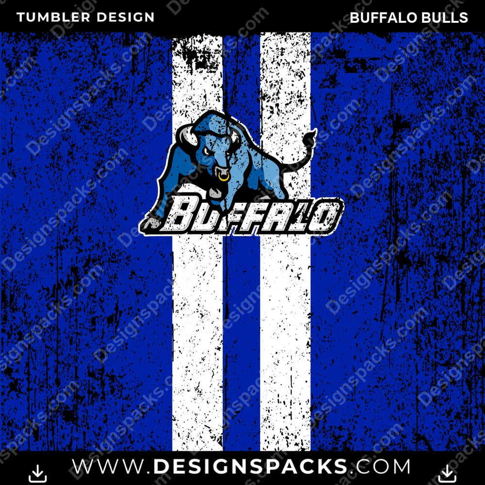 College Sport Grunge Style Buffalo Bulls NCAA College Sport Tumbler Digital Wrap Design Download
