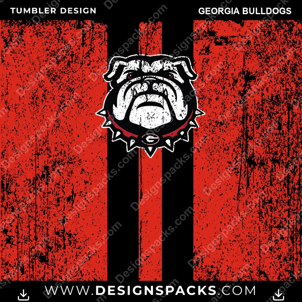 College Sport Grunge Style Georgia Bulldogs NCAA College Sport Tumbler Digital Wrap Design Download
