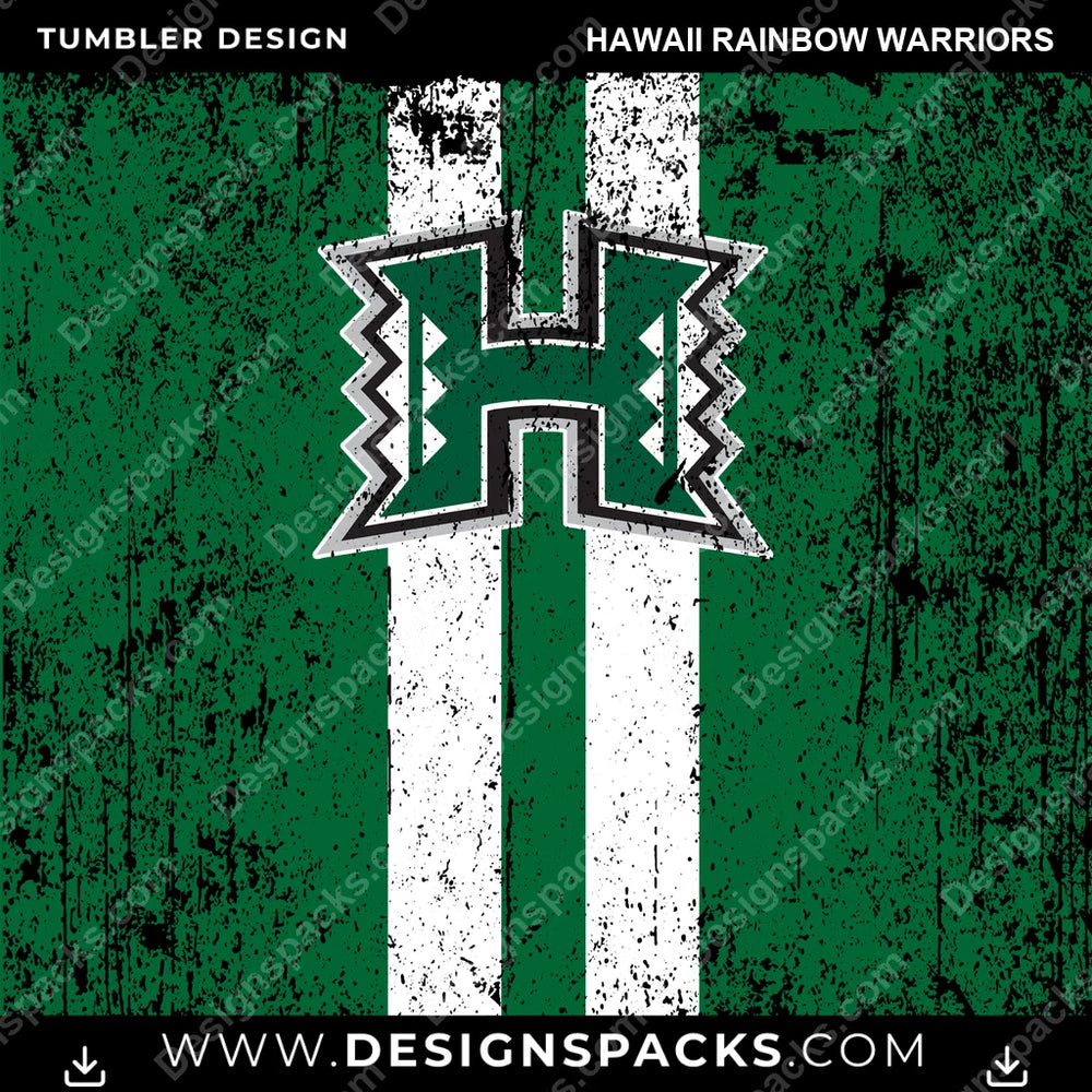 College Sport Grunge Style Hawaii Rainbow Warriors NCAA College Sport Tumbler Digital Wrap Design Download