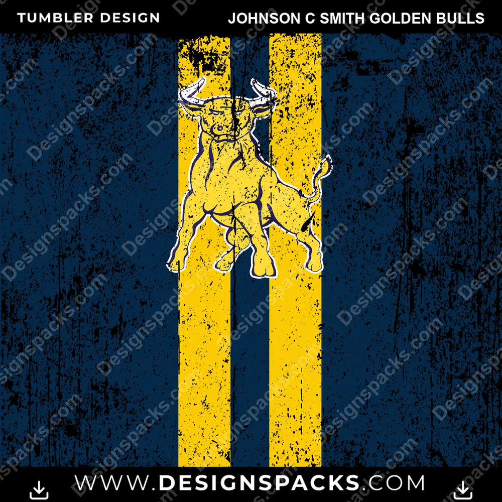 College Sport Grunge Style Johnson C Smith Golden Bulls NCAA College Sport Tumbler Digital Wrap Design Download