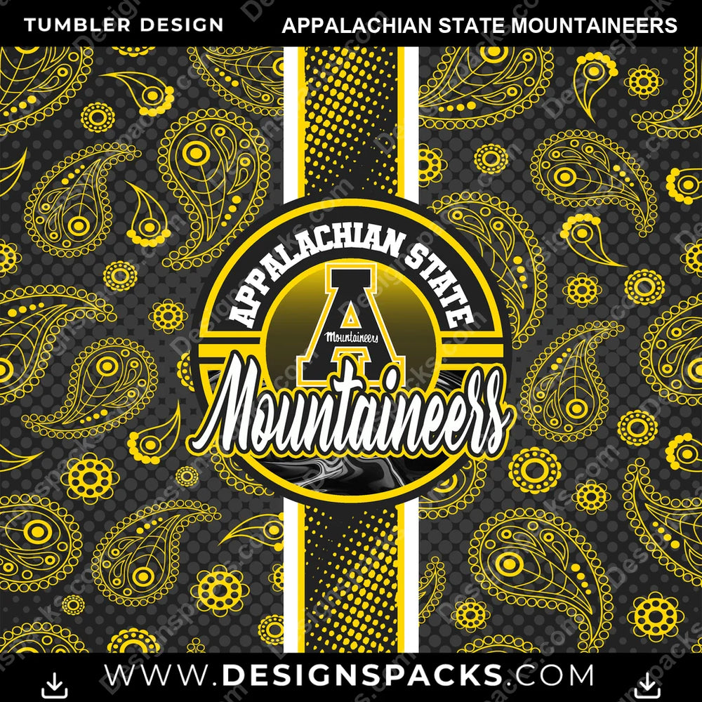College Sport Handkerchief Appalachian State Mountaineers NCAA College Sport Tumbler Digital Wrap Design Download