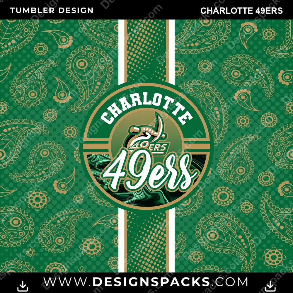 College Sport Handkerchief Charlotte 49ers NCAA College Sport Tumbler Digital Wrap Design Download