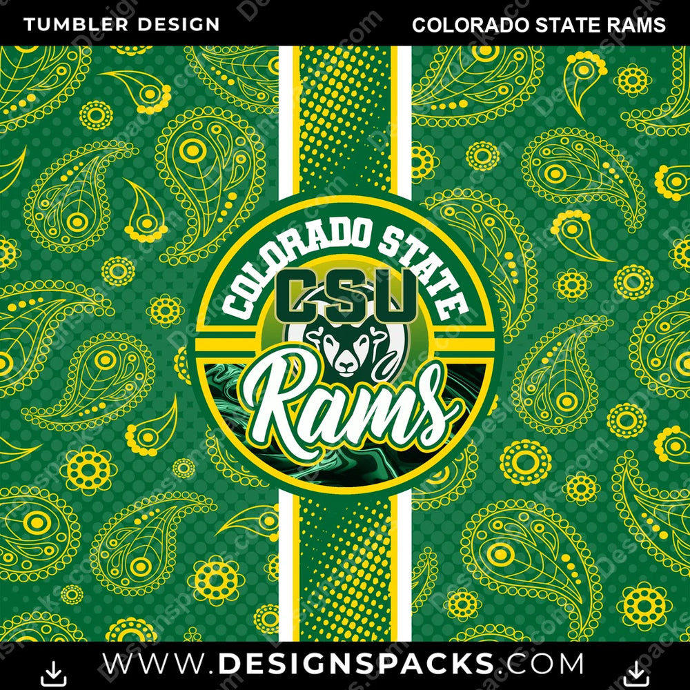 College Sport Handkerchief Colorado State Rams NCAA College Sport Tumbler Digital Wrap Design Download