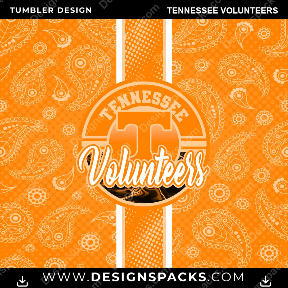 College Sport Handkerchief Tennessee Volunteers NCAA College Sport Tumbler Digital Wrap Design Download
