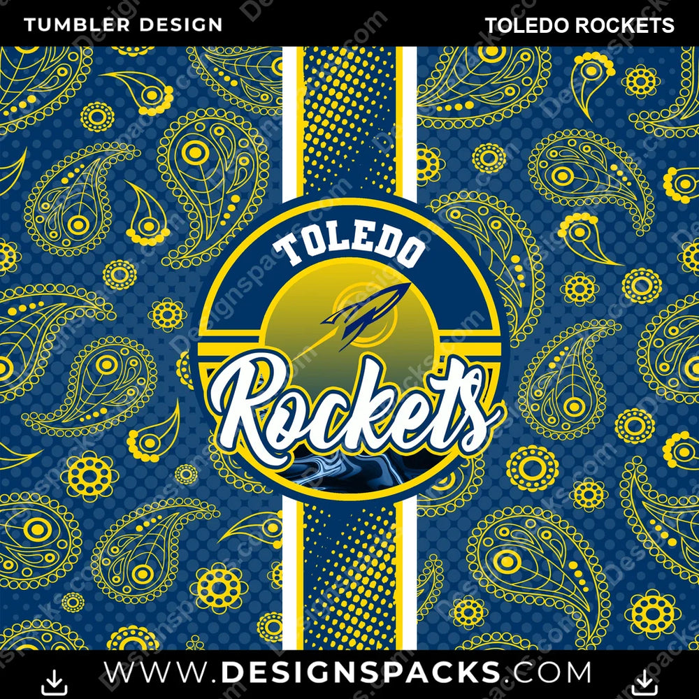 College Sport Handkerchief Toledo Rockets NCAA College Sport Tumbler Digital Wrap Design Download
