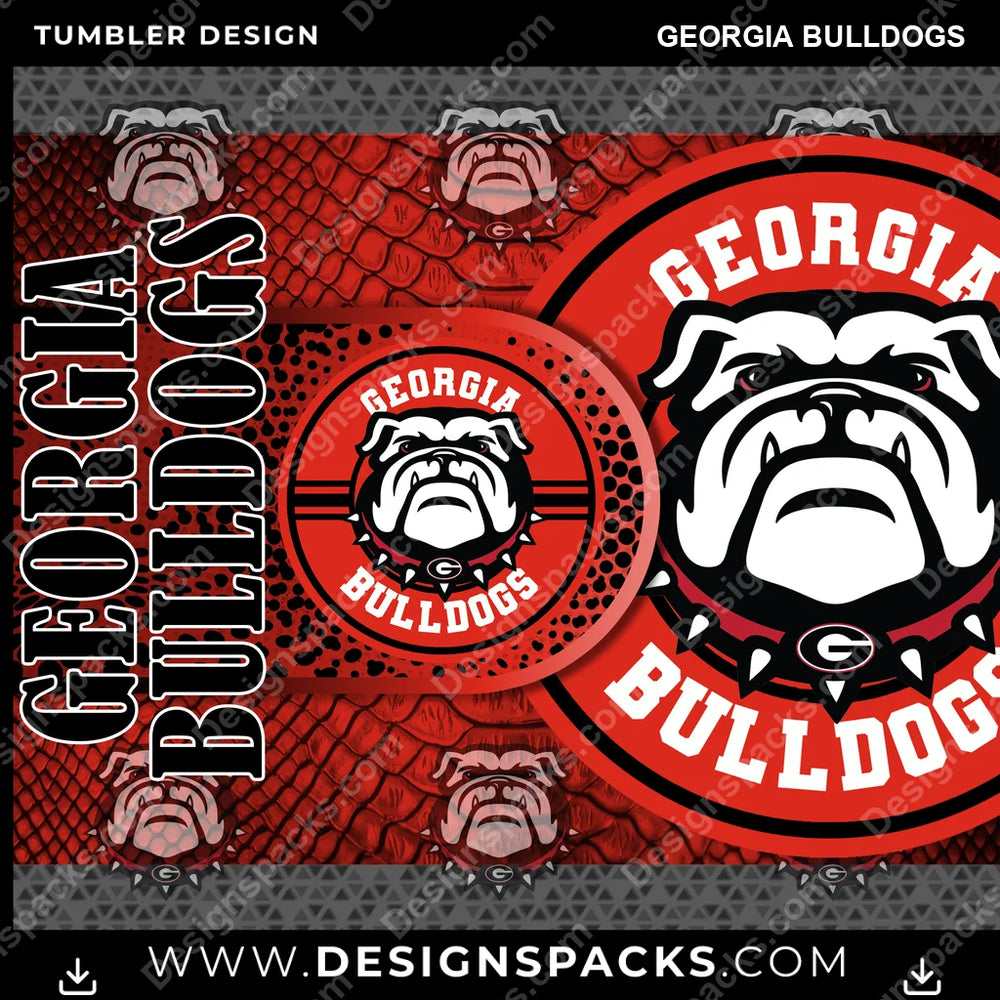 College Sport Hyper Georgia Bulldogs NCAA College Sport Tumbler Digital Wrap Design Download