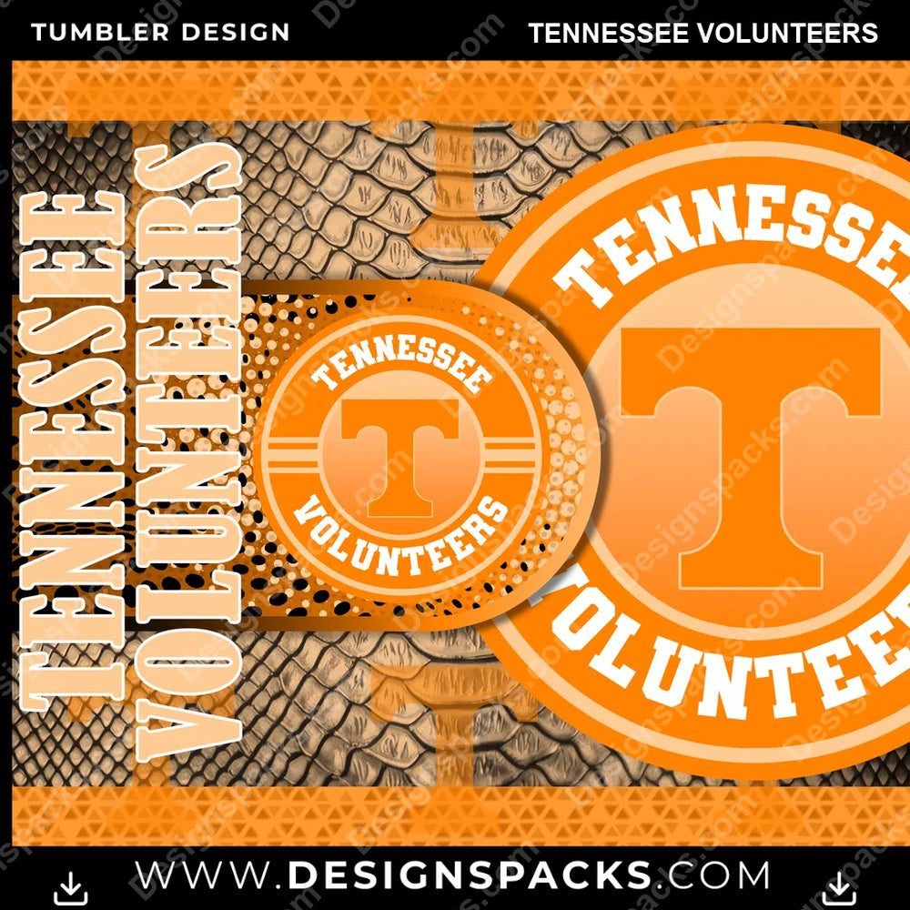 College Sport Hyper Tennessee Volunteers NCAA College Sport Tumbler Digital Wrap Design Download