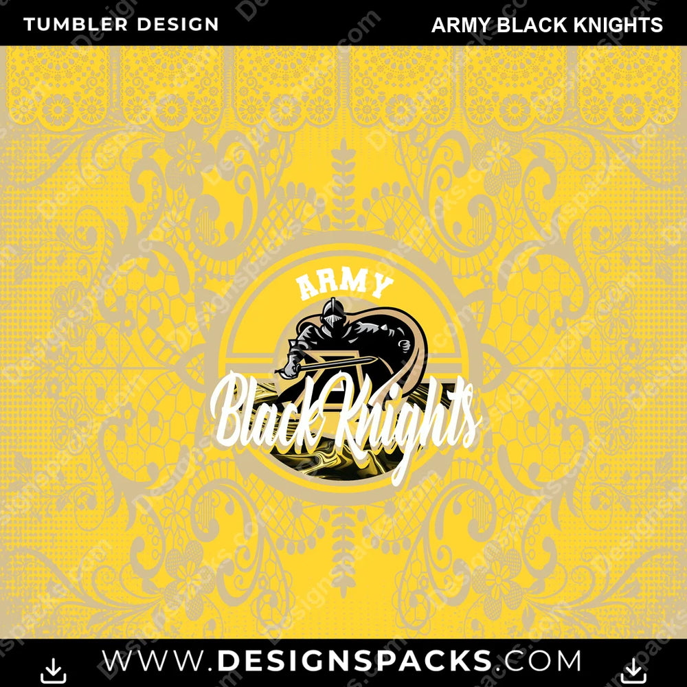 College Sport Lace & Logo Army Black Knights NCAA College Sport Tumbler Digital Wrap Design Download
