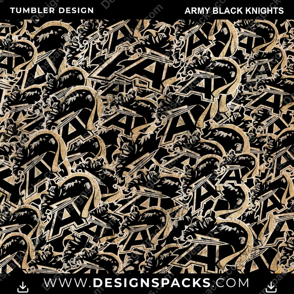 College Sport Logo BG Army Black Knights NCAA College Sport Tumbler Digital Wrap Design Download