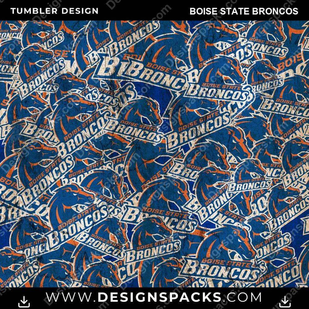College Sport Logo BG Boise State Broncos NCAA College Sport Tumbler Digital Wrap Design Download