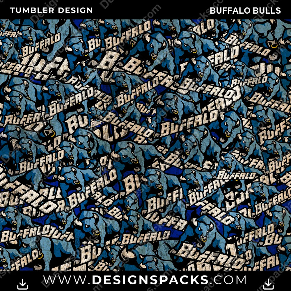 College Sport Logo BG Buffalo Bulls NCAA College Sport Tumbler Digital Wrap Design Download