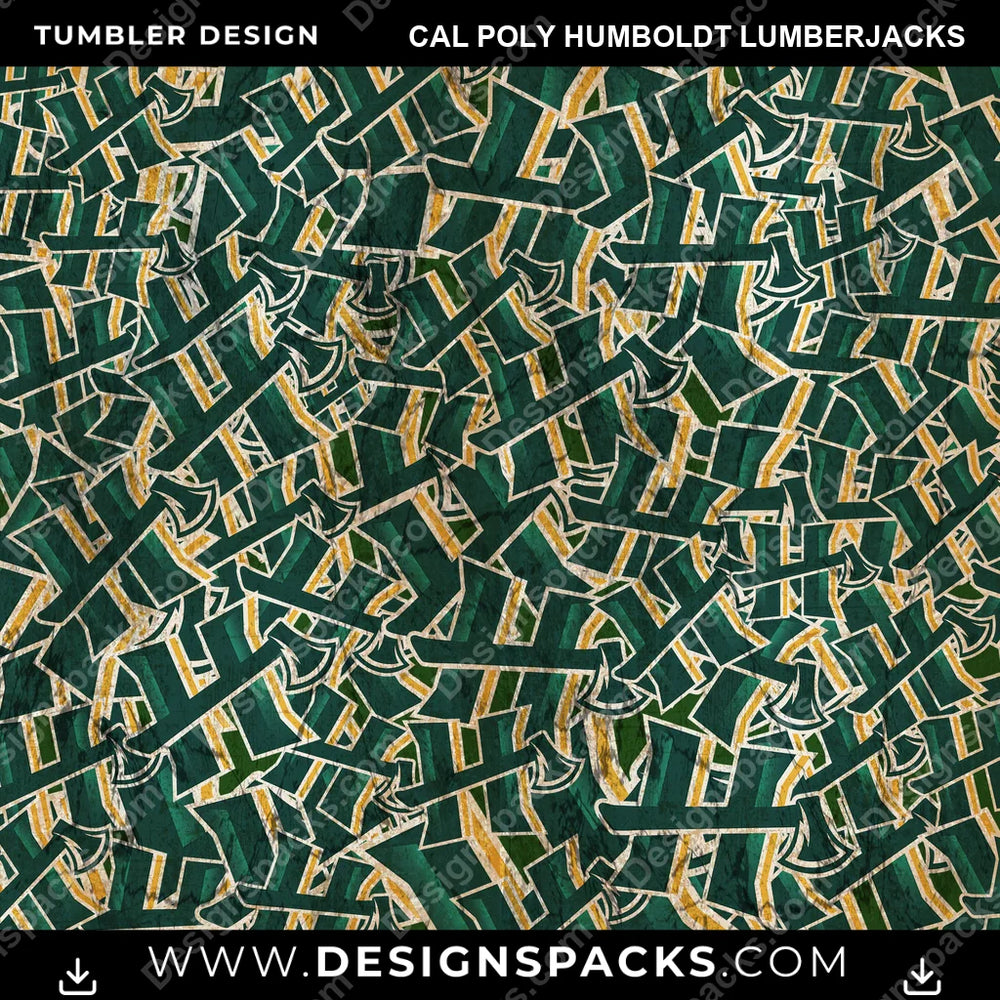 College Sport Logo BG Cal Poly Humboldt Lumberjacks NCAA College Sport Tumbler Digital Wrap Design Download