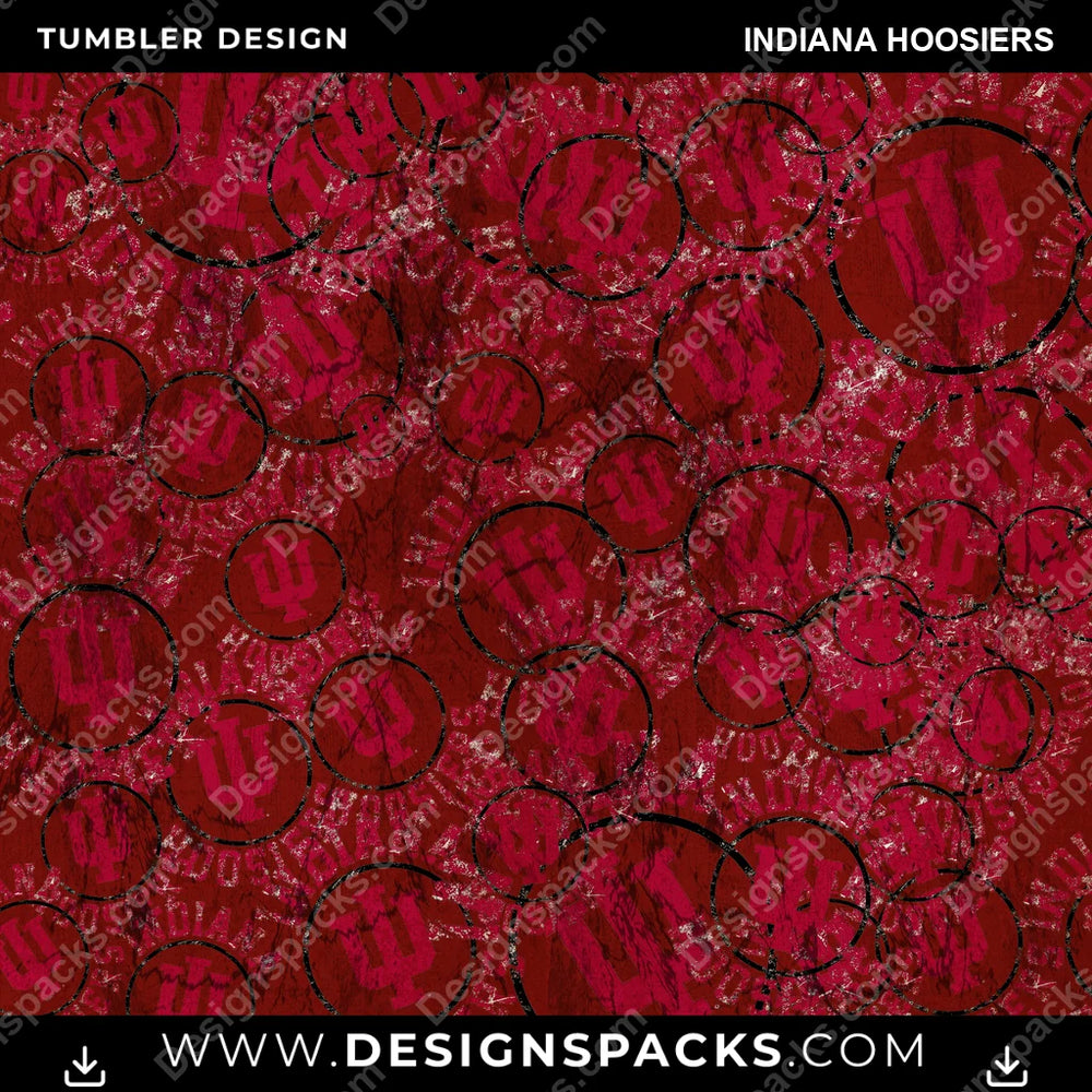 College Sport Logo BG Indiana Hoosiers NCAA College Sport Tumbler Digital Wrap Design Download