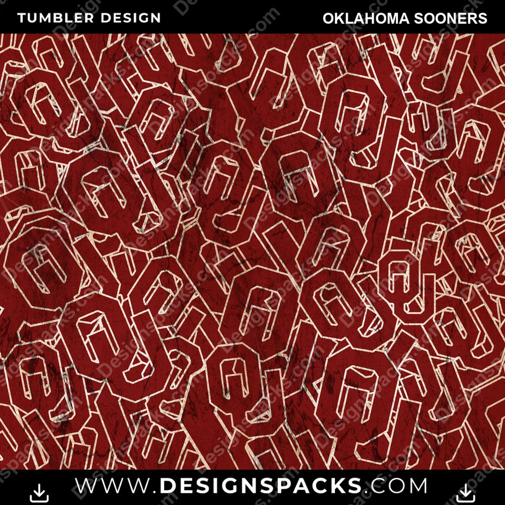 College Sport Logo BG Oklahoma Sooners NCAA College Sport Tumbler Digital Wrap Design Download