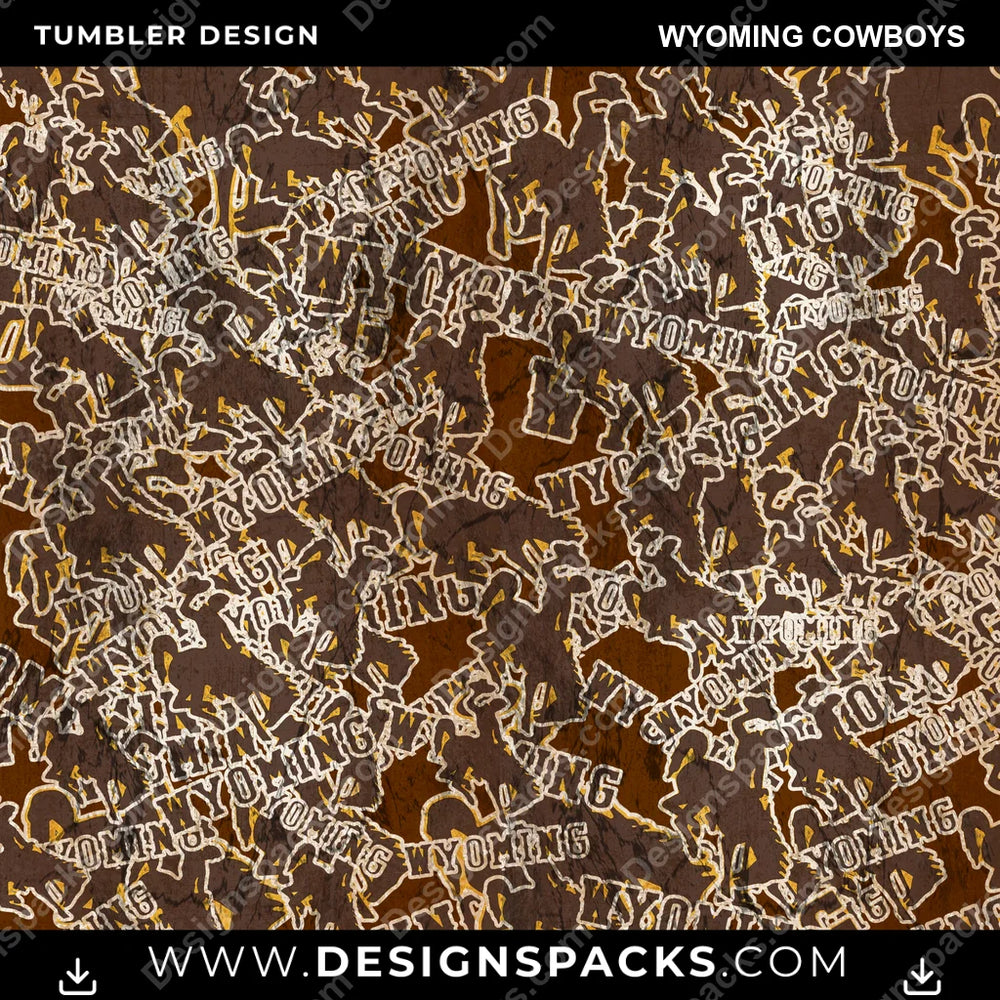 College Sport Logo BG Wyoming Cowboys NCAA College Sport Tumbler Digital Wrap Design Download