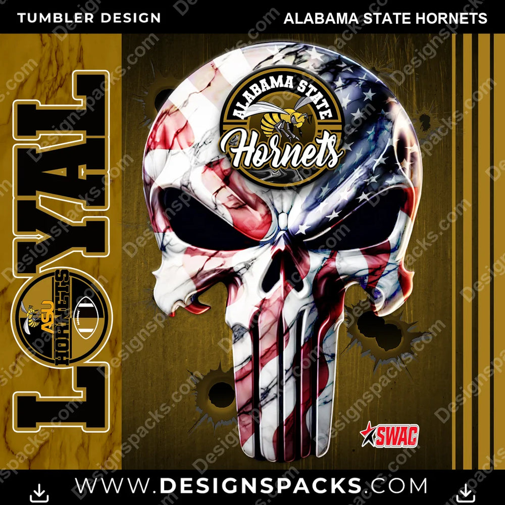 College Sport Loyal Alabama State Hornets NCAA College Sport Tumbler Digital Wrap Design Download