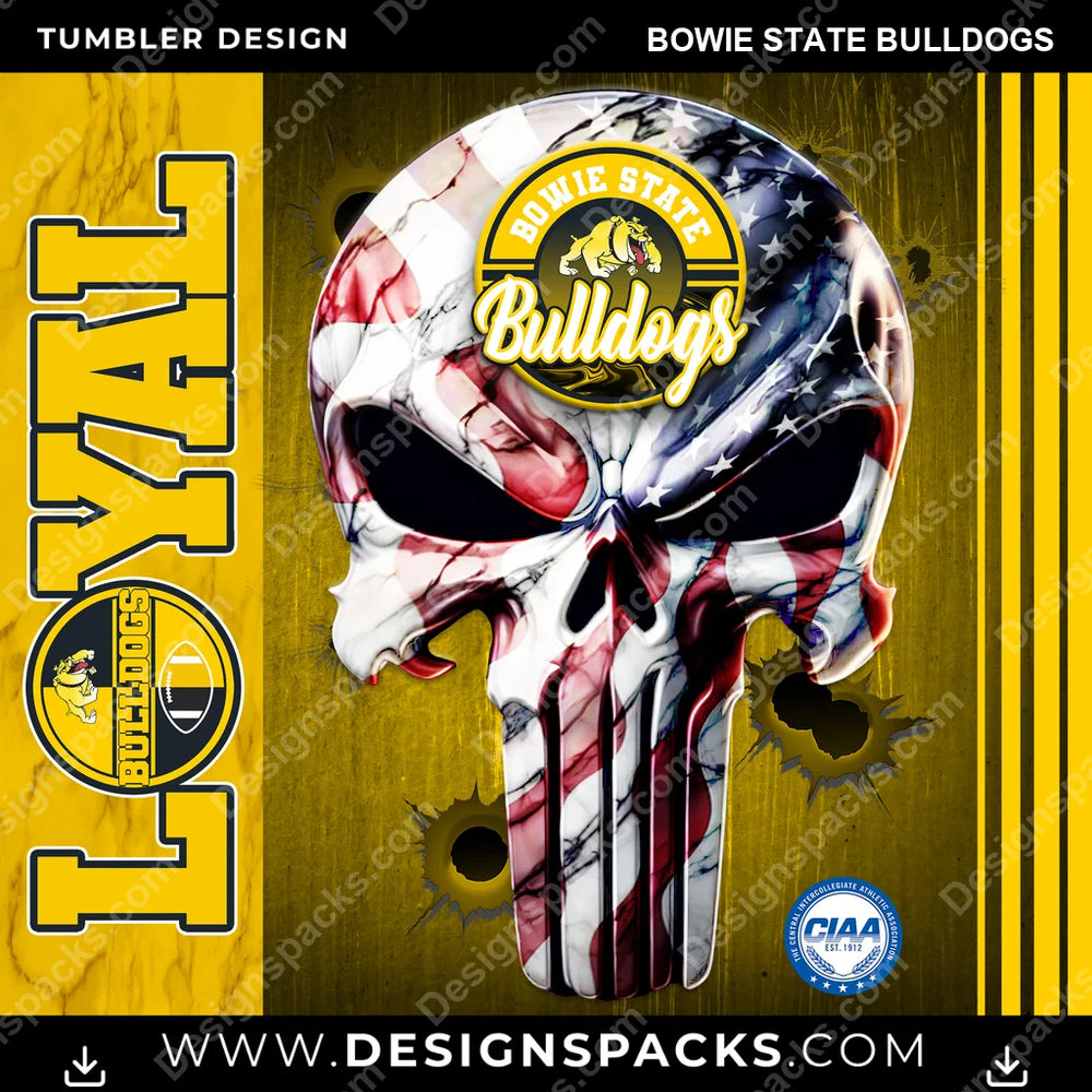 College Sport Loyal Bowie State Bulldogs NCAA College Sport Tumbler Digital Wrap Design Download