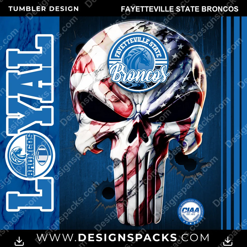 College Sport Loyal Fayetteville State Broncos NCAA College Sport Tumbler Digital Wrap Design Download