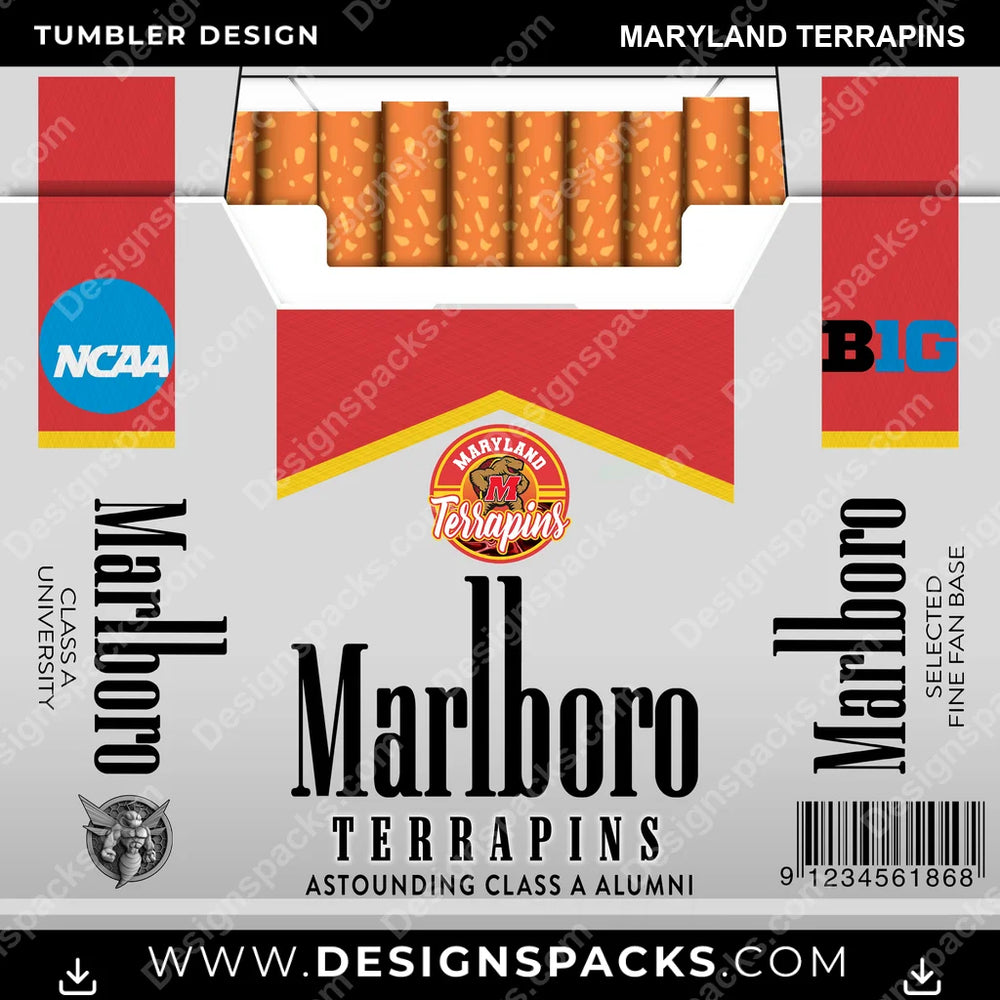 College Sport Marlboro Maryland Terrapins NCAA College Sport Tumbler Digital Wrap Design Download