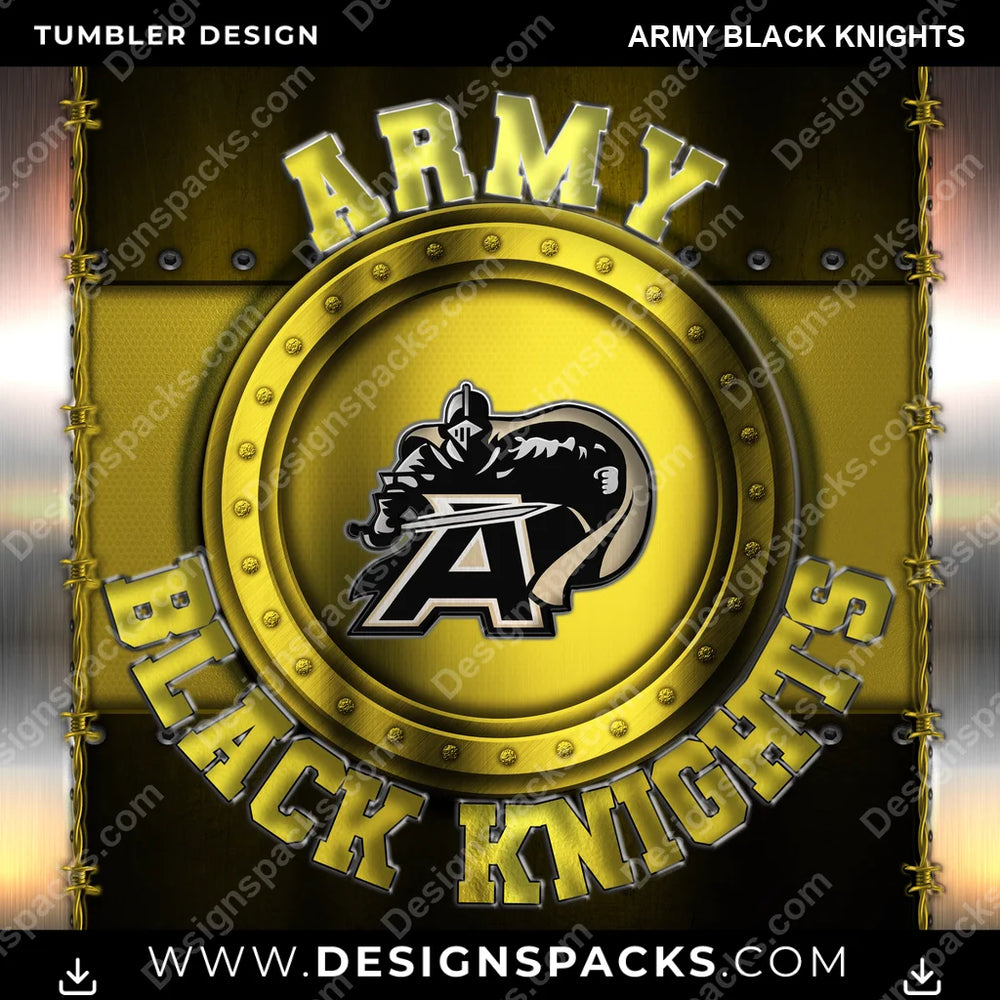 College Sport Metal Army Black Knights NCAA College Sport Tumbler Digital Wrap Design Download