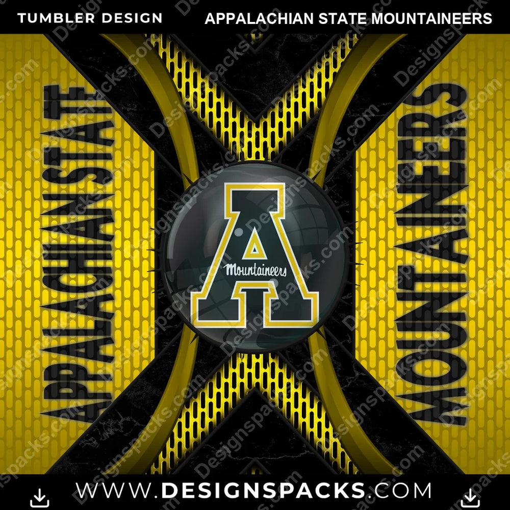 College Sport Metal Grating Appalachian State Mountaineers NCAA College Sport Tumbler Digital Wrap Design Download