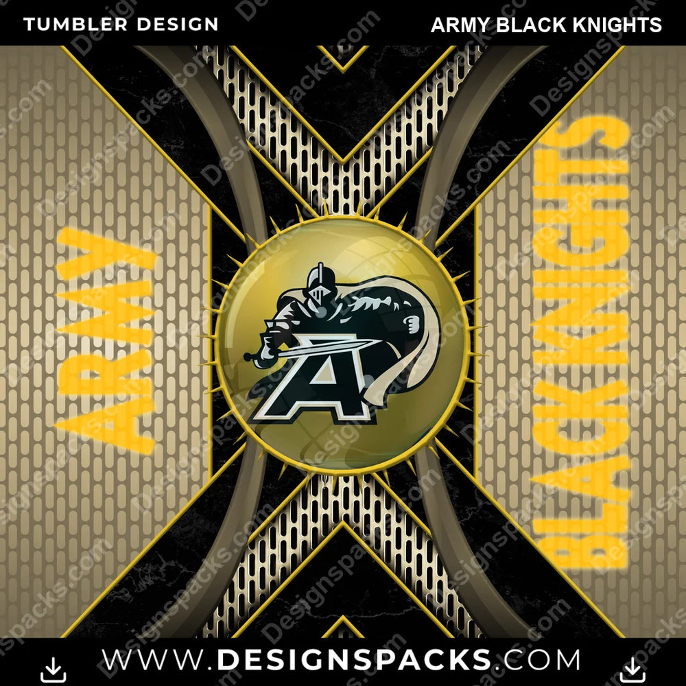 College Sport Metal Grating Army Black Knights NCAA College Sport Tumbler Digital Wrap Design Download