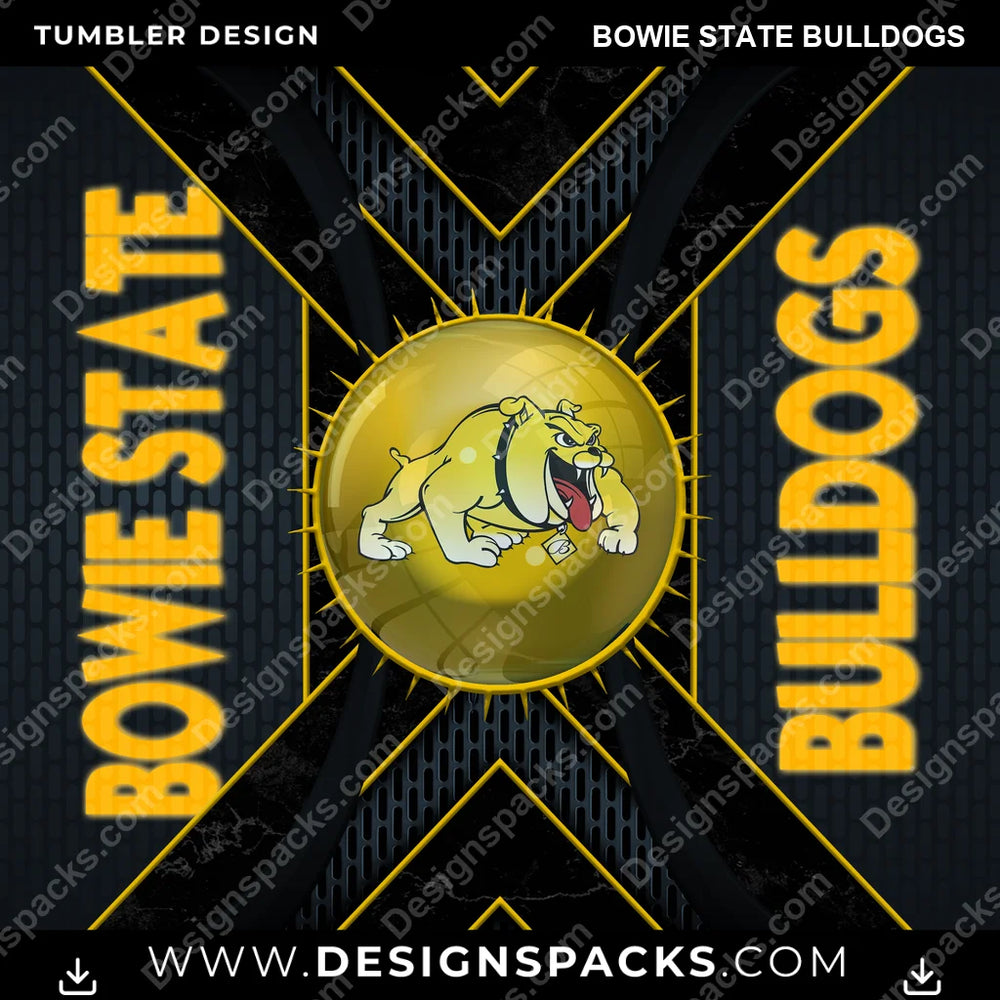 College Sport Metal Grating Bowie State Bulldogs NCAA College Sport Tumbler Digital Wrap Design Download