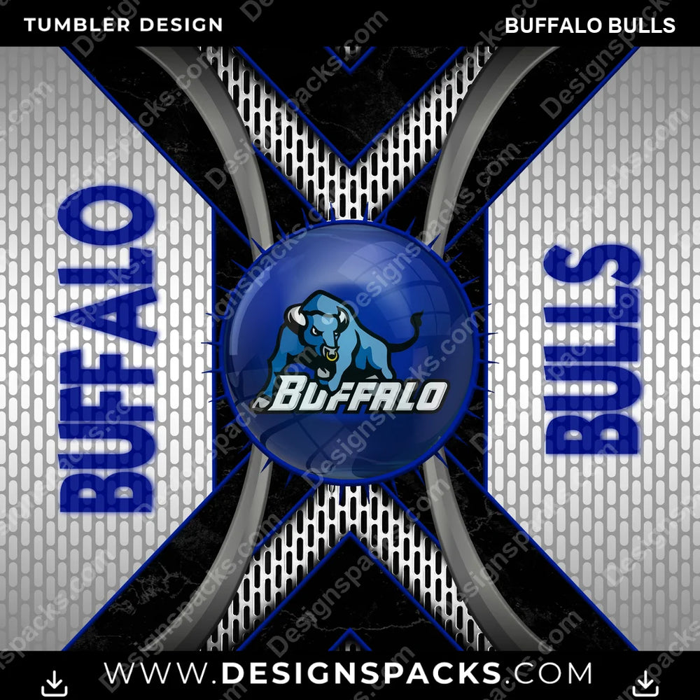 College Sport Metal Grating Buffalo Bulls NCAA College Sport Tumbler Digital Wrap Design Download