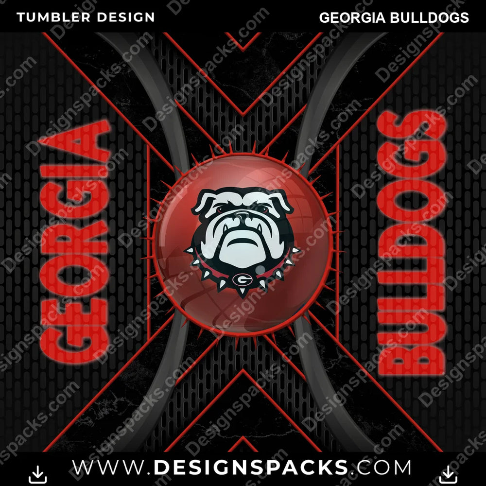 College Sport Metal Grating Georgia Bulldogs NCAA College Sport Tumbler Digital Wrap Design Download