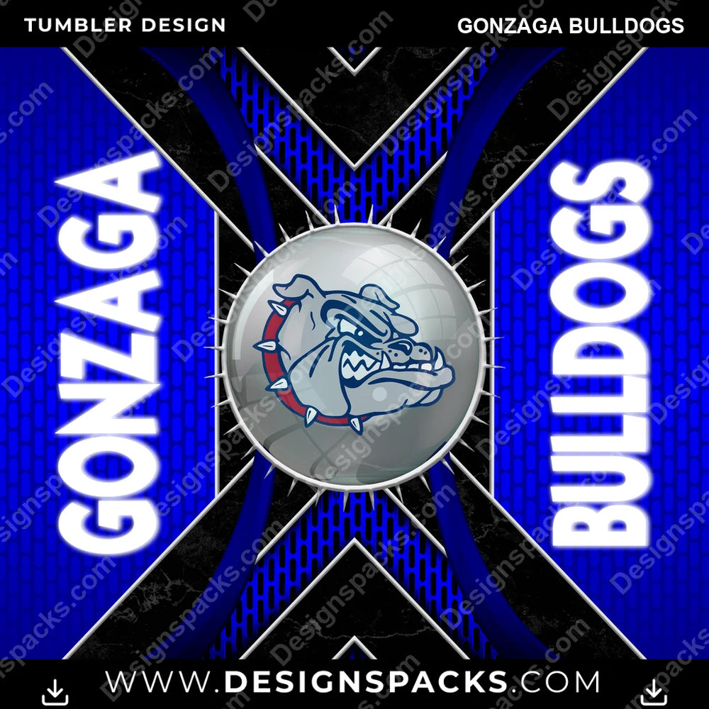 College Sport Metal Grating Gonzaga Bulldogs NCAA College Sport Tumbler Digital Wrap Design Download
