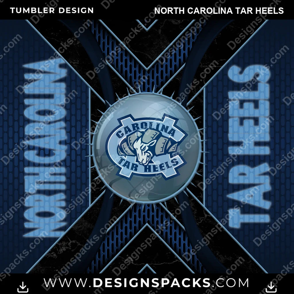 College Sport Metal Grating North Carolina Tar Heels NCAA College Sport Tumbler Digital Wrap Design Download