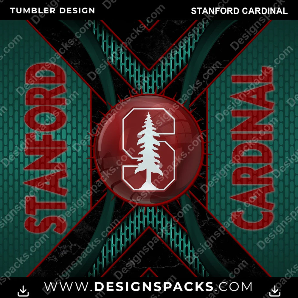 College Sport Metal Grating Stanford Cardinal NCAA College Sport Tumbler Digital Wrap Design Download