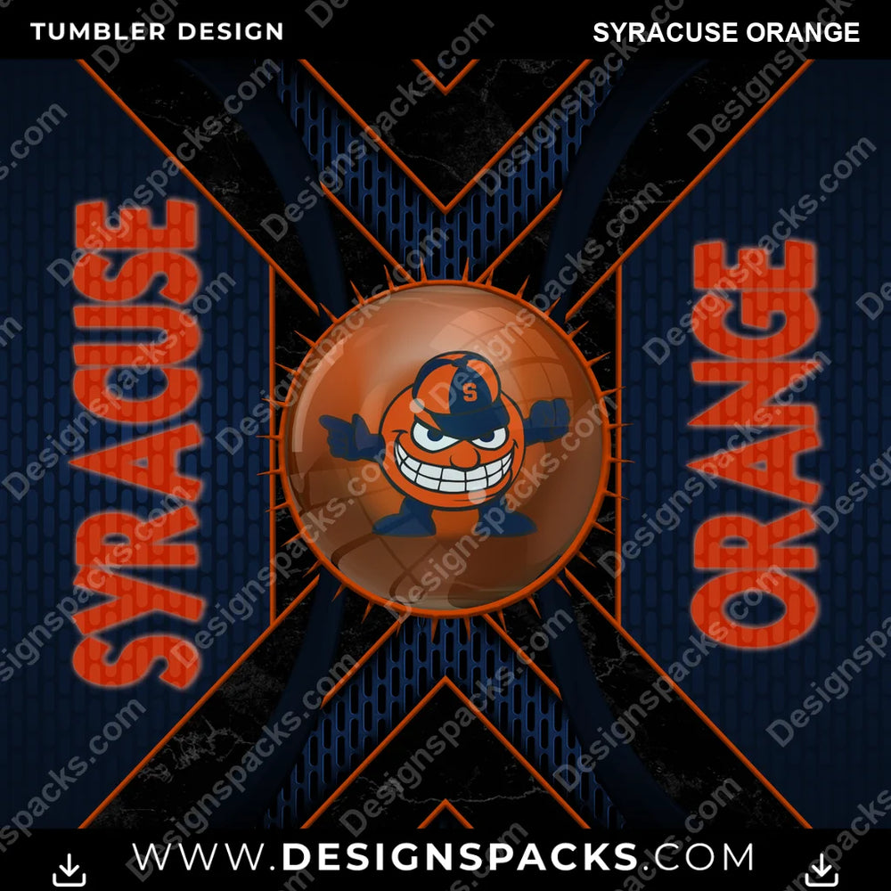 College Sport Metal Grating Syracuse Orange NCAA College Sport Tumbler Digital Wrap Design Download